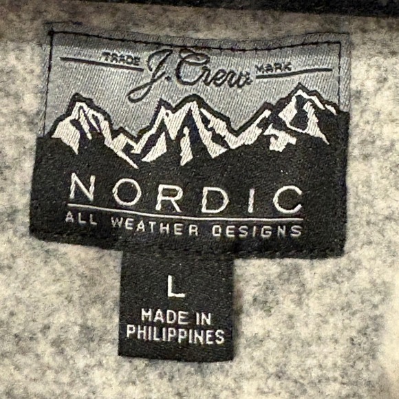 J Crew Nordic Fleece Vest Mens Size XL Grey Full Zip 3 Pockets Outwear 2020 - Picture 4 of 8